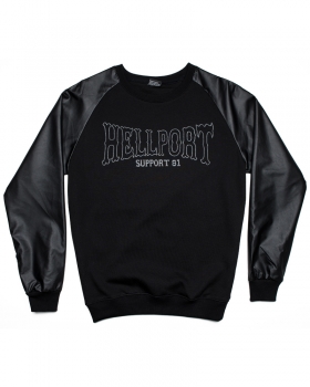 CrewNeck: S81 Hellport - Black/Leather